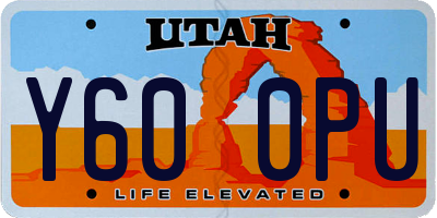 UT license plate Y600PU