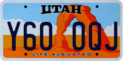 UT license plate Y600QJ