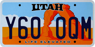 UT license plate Y600QM