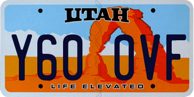 UT license plate Y600VF