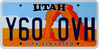 UT license plate Y600VH