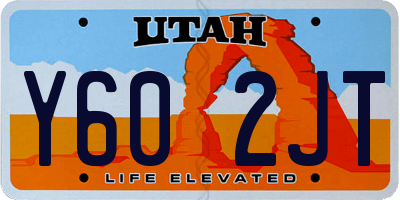 UT license plate Y602JT