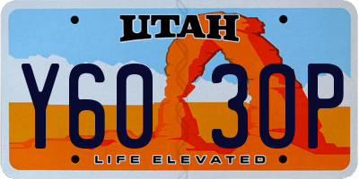 UT license plate Y603OP