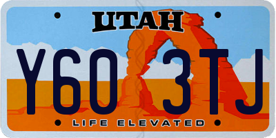 UT license plate Y603TJ