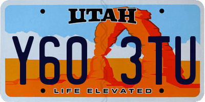 UT license plate Y603TU