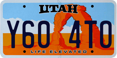 UT license plate Y604TO