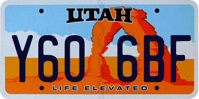 UT license plate Y606BF