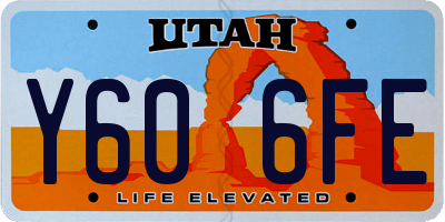 UT license plate Y606FE