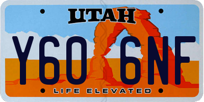 UT license plate Y606NF