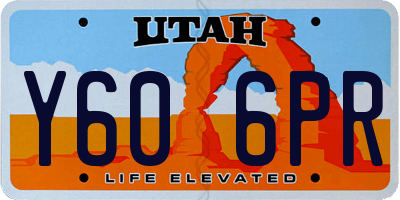 UT license plate Y606PR