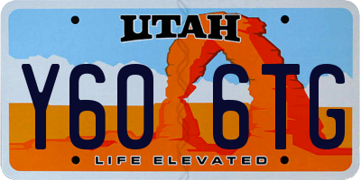 UT license plate Y606TG