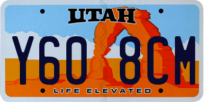 UT license plate Y608CM