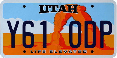 UT license plate Y610DP
