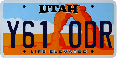 UT license plate Y610DR