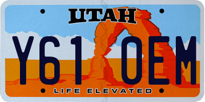 UT license plate Y610EM