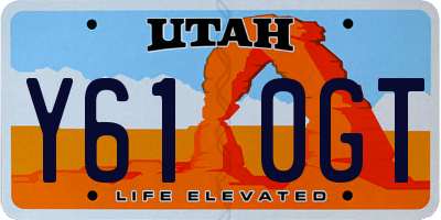 UT license plate Y610GT