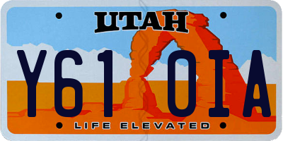 UT license plate Y610IA