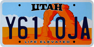 UT license plate Y610JA