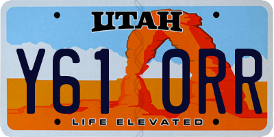 UT license plate Y610RR