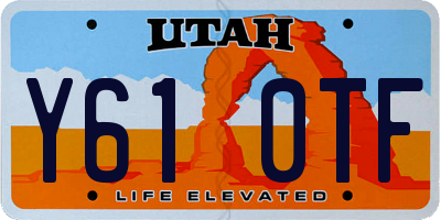 UT license plate Y610TF