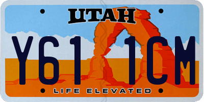 UT license plate Y611CM