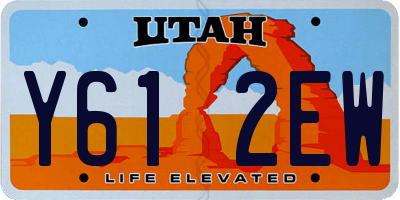UT license plate Y612EW