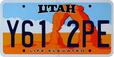 UT license plate Y612PE