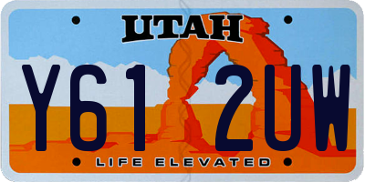 UT license plate Y612UW