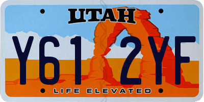 UT license plate Y612YF