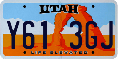 UT license plate Y613GJ