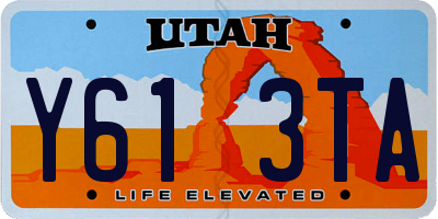 UT license plate Y613TA