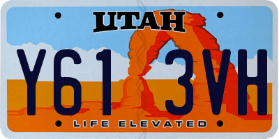 UT license plate Y613VH