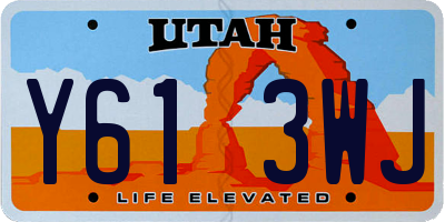 UT license plate Y613WJ