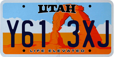 UT license plate Y613XJ