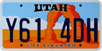 UT license plate Y614DH
