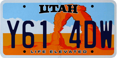 UT license plate Y614DW