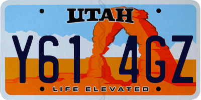 UT license plate Y614GZ