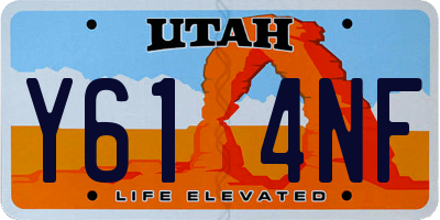 UT license plate Y614NF