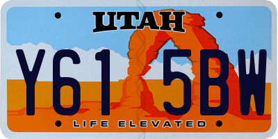UT license plate Y615BW