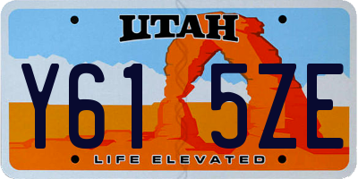 UT license plate Y615ZE