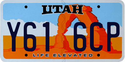 UT license plate Y616CP