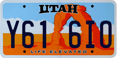 UT license plate Y616IO