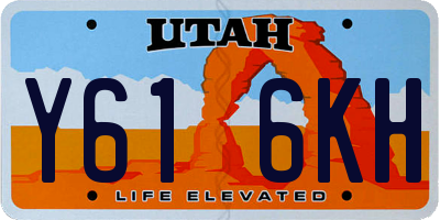 UT license plate Y616KH
