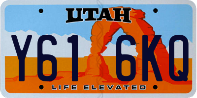 UT license plate Y616KQ