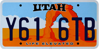 UT license plate Y616TB