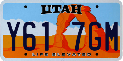 UT license plate Y617GM