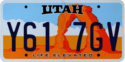 UT license plate Y617GV