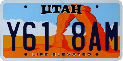 UT license plate Y618AM