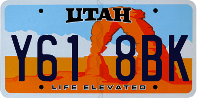 UT license plate Y618BK