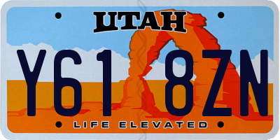 UT license plate Y618ZN